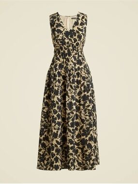 J. Crew Hyacinth V-neck Dress in Crepe de Chine